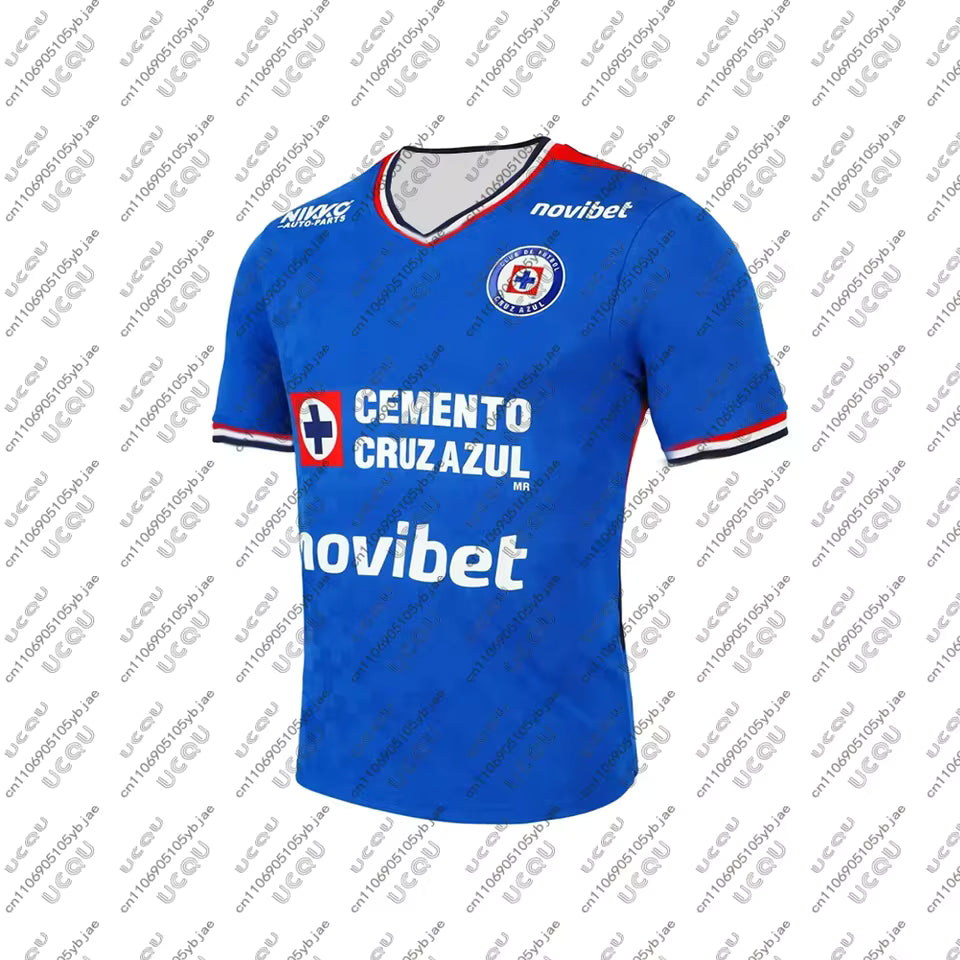 Blue - 2025-26 Men Adult Home Soccer Game Cruz Azul Sports Away Breathable Football Jersey Quick-drying Top