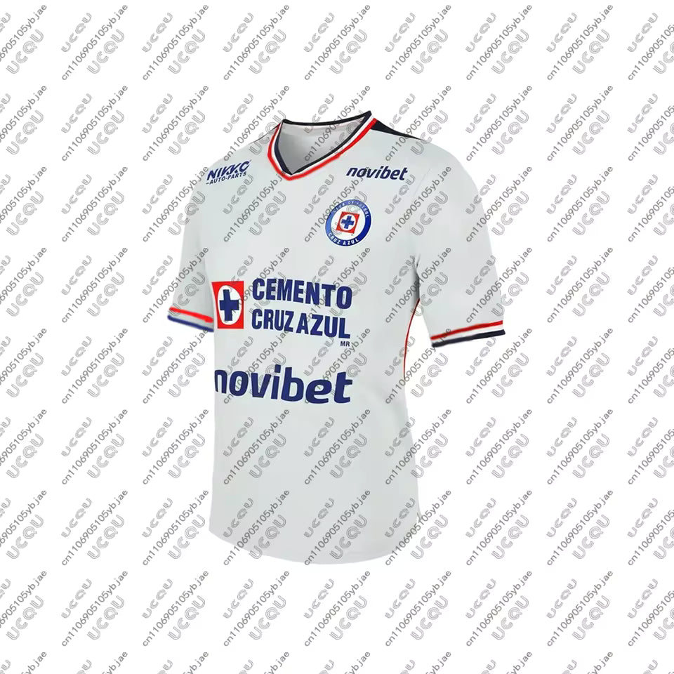 2025-26 Men Adult Home Soccer Game Cruz Azul Sports Away Breathable Football Jersey Quick-drying Top